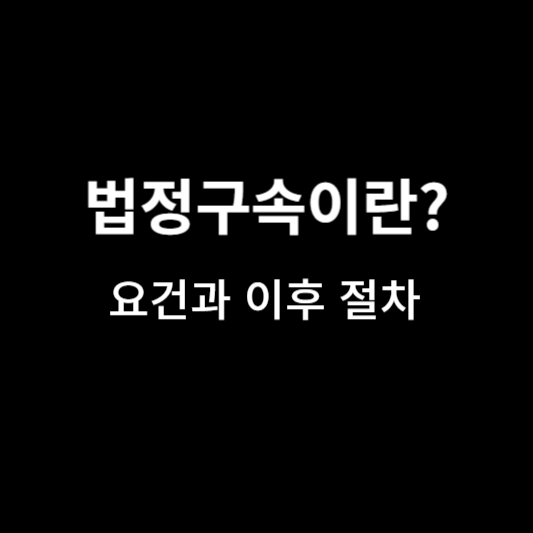 법정구속이란-요건-이후-절차